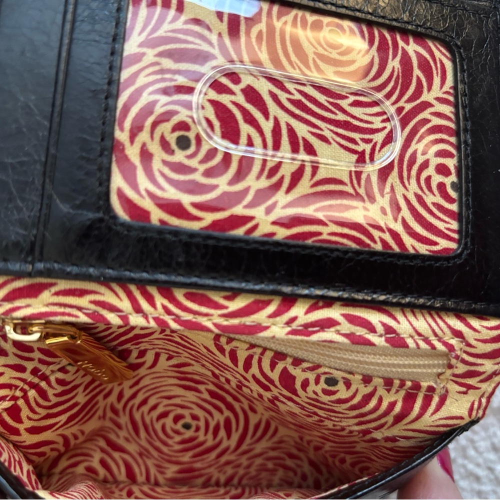 Elegant Black Leather Wallet by HOBO - Picture 6 of 12